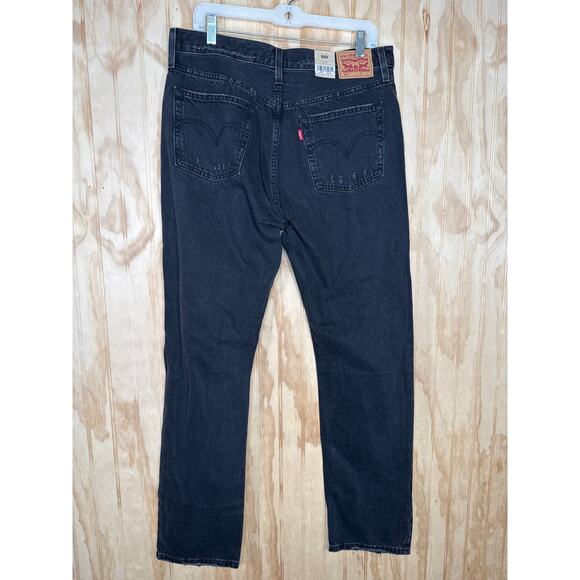 Levi's 501 NWT Men's Button Fly Distress Straight Leg High Rise Jeans Size 32X32 - Picture 3 of 7